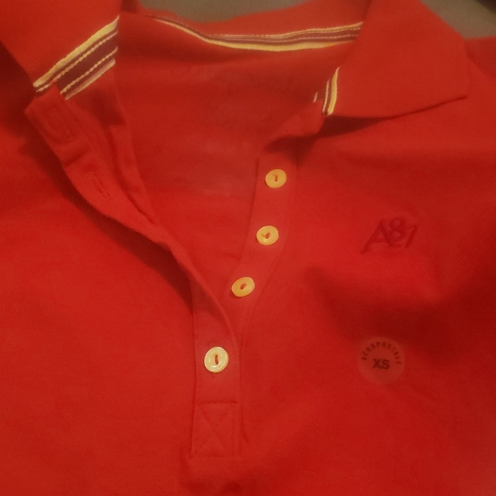 Button red shirt